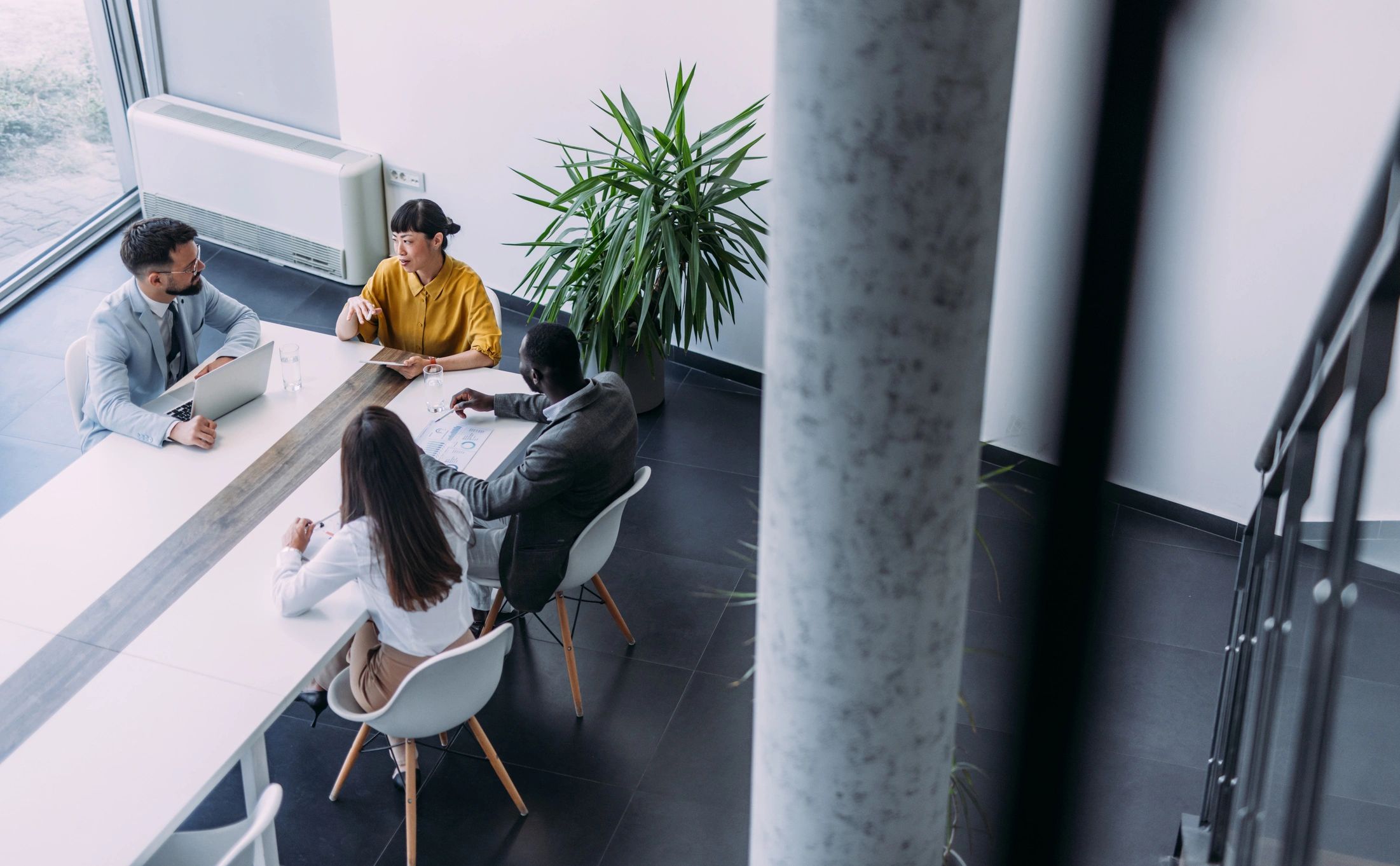 Business team collaborating in an office